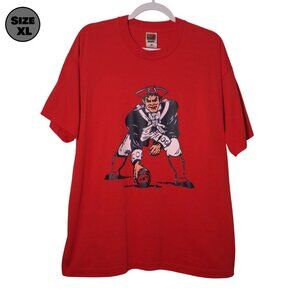 VINTAGE New England Patriots: Pat Patriot USED Shirt (XL, Red, Single Stitch)